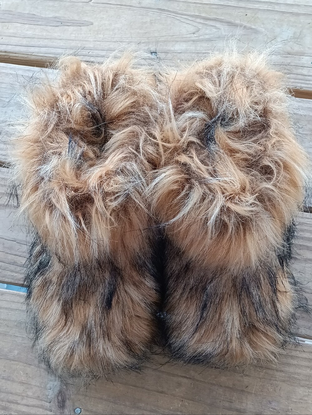 Faux Fur Cozy Slipper Mules - Honey Brown